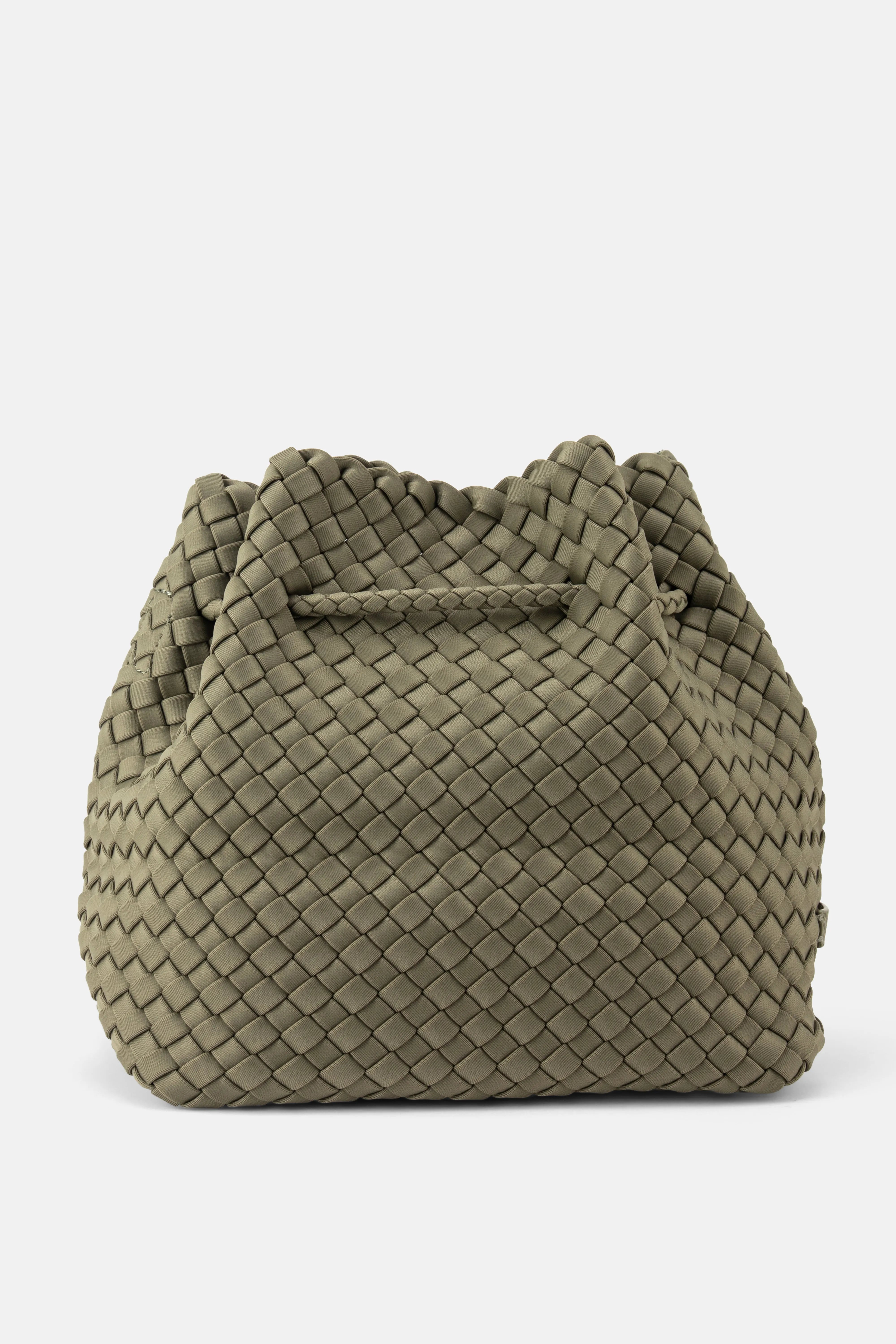 Gramercy Woven Bucket Bag in Green
