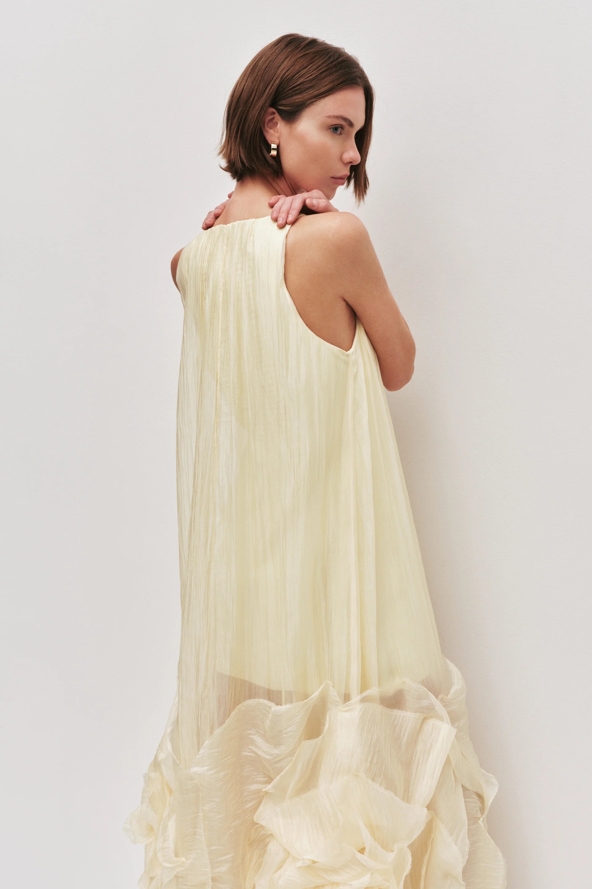 Ecliptica Sleeveless Maxi Dress in Yellow