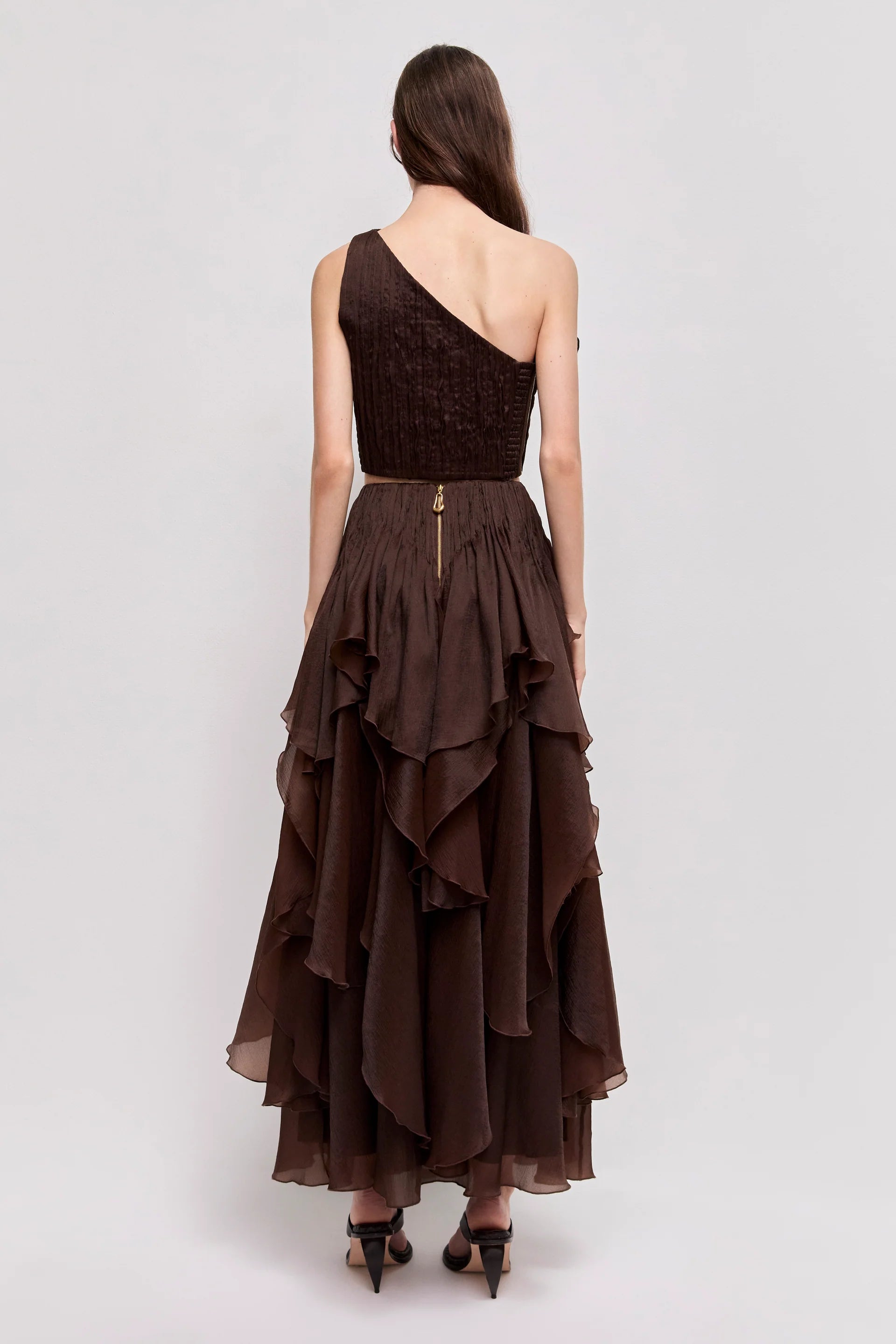 Leigh Sleeveless Top in Brown