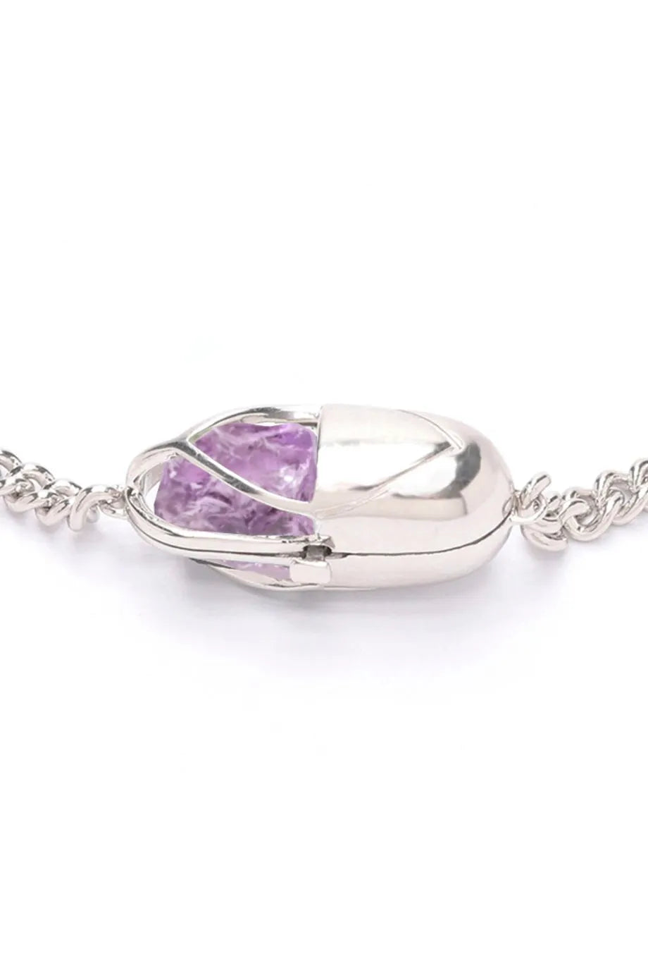 Capsule Crystal Choker Necklace in Silver