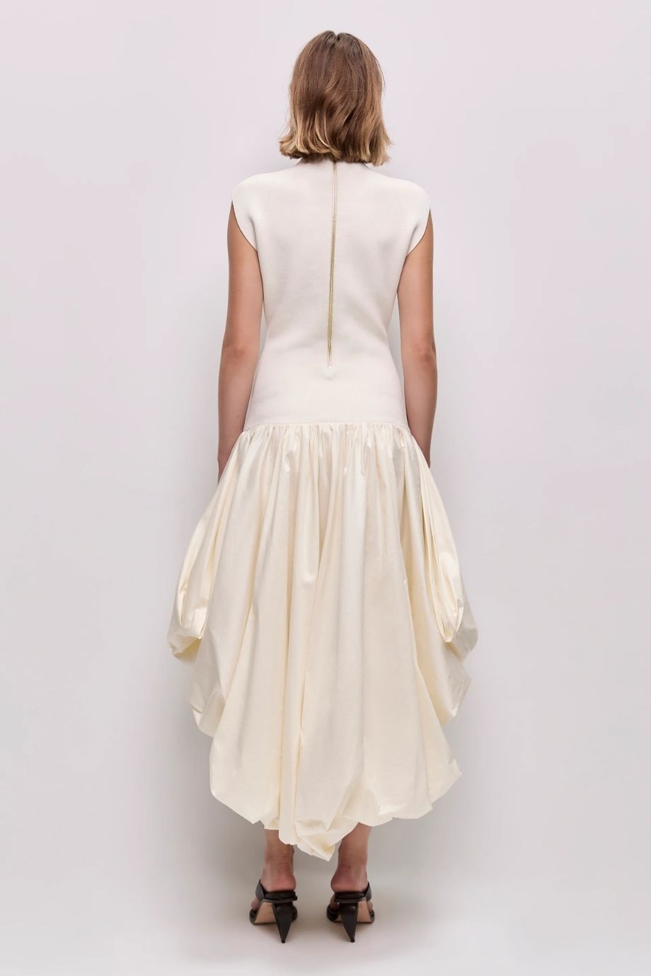 Venetia Knit Midi Dress in White