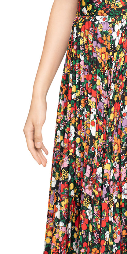 Psych Floral Pleated Skirt